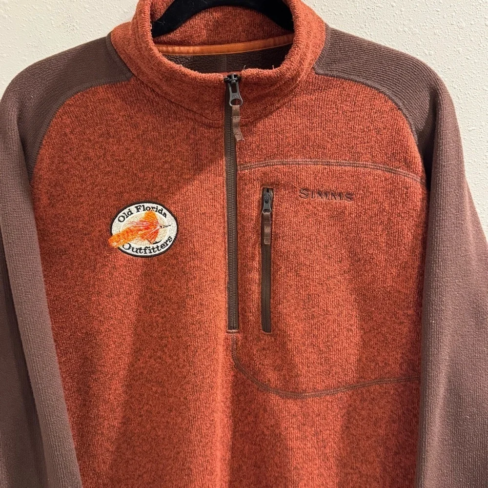 Simms XL Forest Rivershed 1/4 Zip Fleece Sweater Outdoor Fishing Hiking *READ*